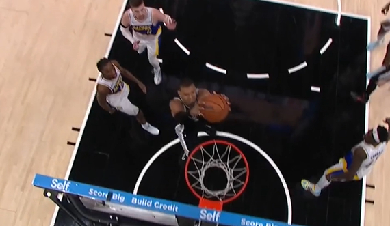 文班亚马背打暴扣2+1 马刺力克步行者锁定胜局