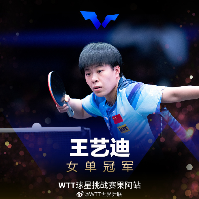 王艺迪在果阿站WTT球星挑战赛女子单打决赛直落